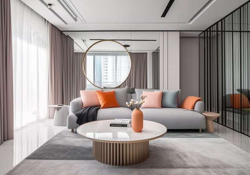 豪华的现代风格干净舒适的住宅内部客厅全景图像摄影,高清,摄影图,摄影图片,图片大全,摄影图免费下载